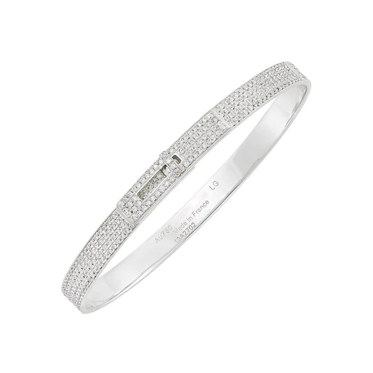 [Royal Jewelry]HM KELLY BRACELET IN SILVER AND FULL PAVE DIAMOND
