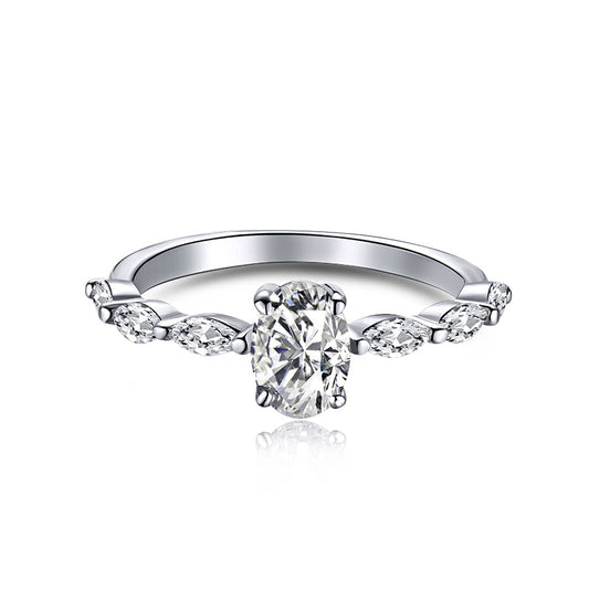 [Royal Jewelry]0.75 Carat Luxurious Vibrant Elongated Cushion Cut Daily Ring