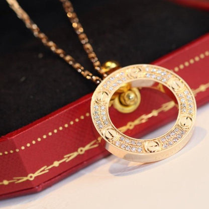 [Royal Jewelry]LOVE NECKLACE ADJUSTABLE ROSE GOLD