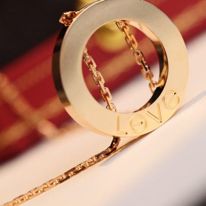 [Royal Jewelry]LOVE NECKLACE ADJUSTABLE ROSE GOLD