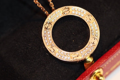 [Royal Jewelry]LOVE NECKLACE ADJUSTABLE ROSE GOLD