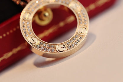 [Royal Jewelry]LOVE NECKLACE ADJUSTABLE ROSE GOLD