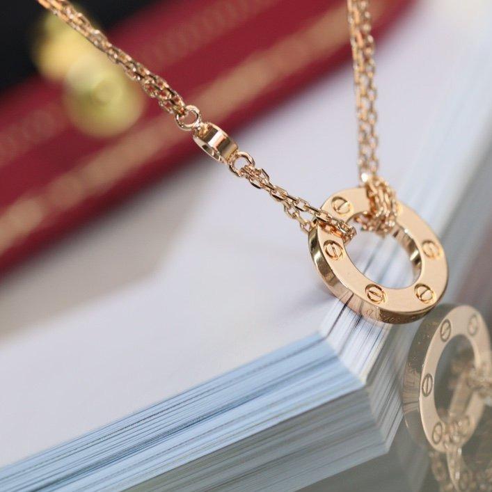[Royal Jewelry]LOVE NECKLACE ADJUSTABLE ROSE GOLD 2 DIAMOND