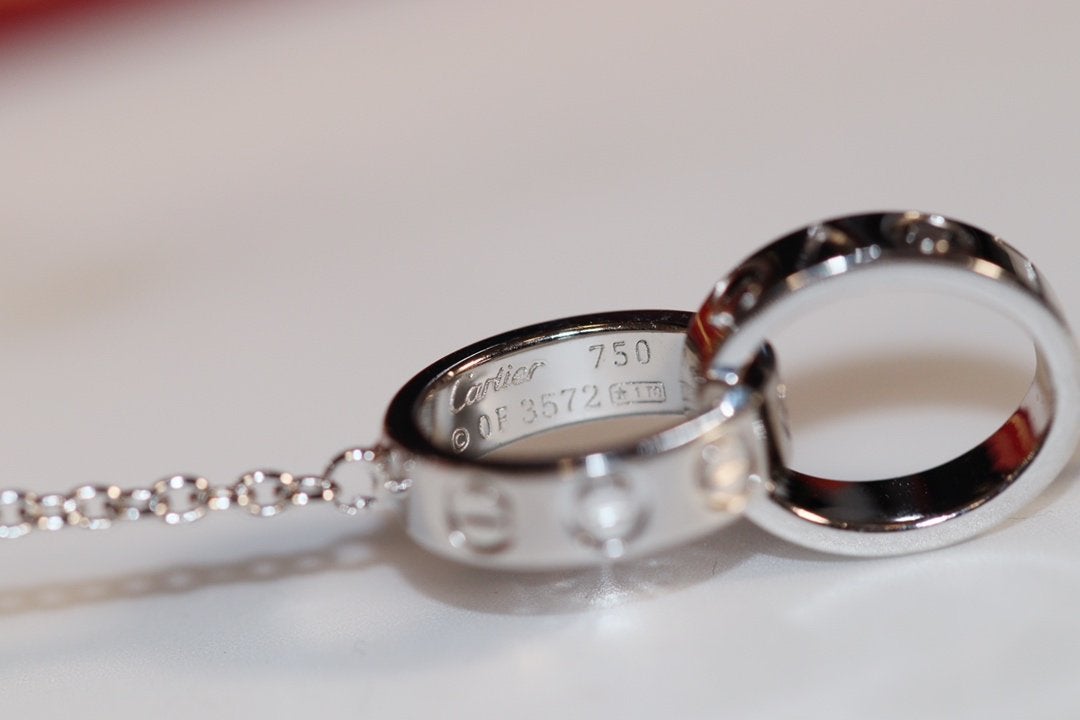 [Royal Jewelry]LOVE NECKLACE PINK GOLD AND SILVER