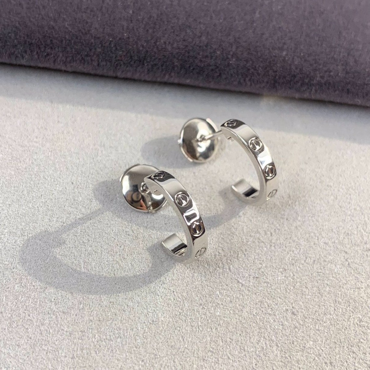 [Royal Jewelry]LOVE EARRINGS 2.65MM SILVER