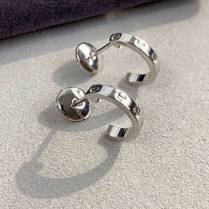 [Royal Jewelry]LOVE EARRINGS 2.65MM SILVER