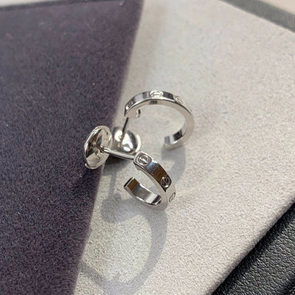 [Royal Jewelry]LOVE EARRINGS 2.65MM SILVER