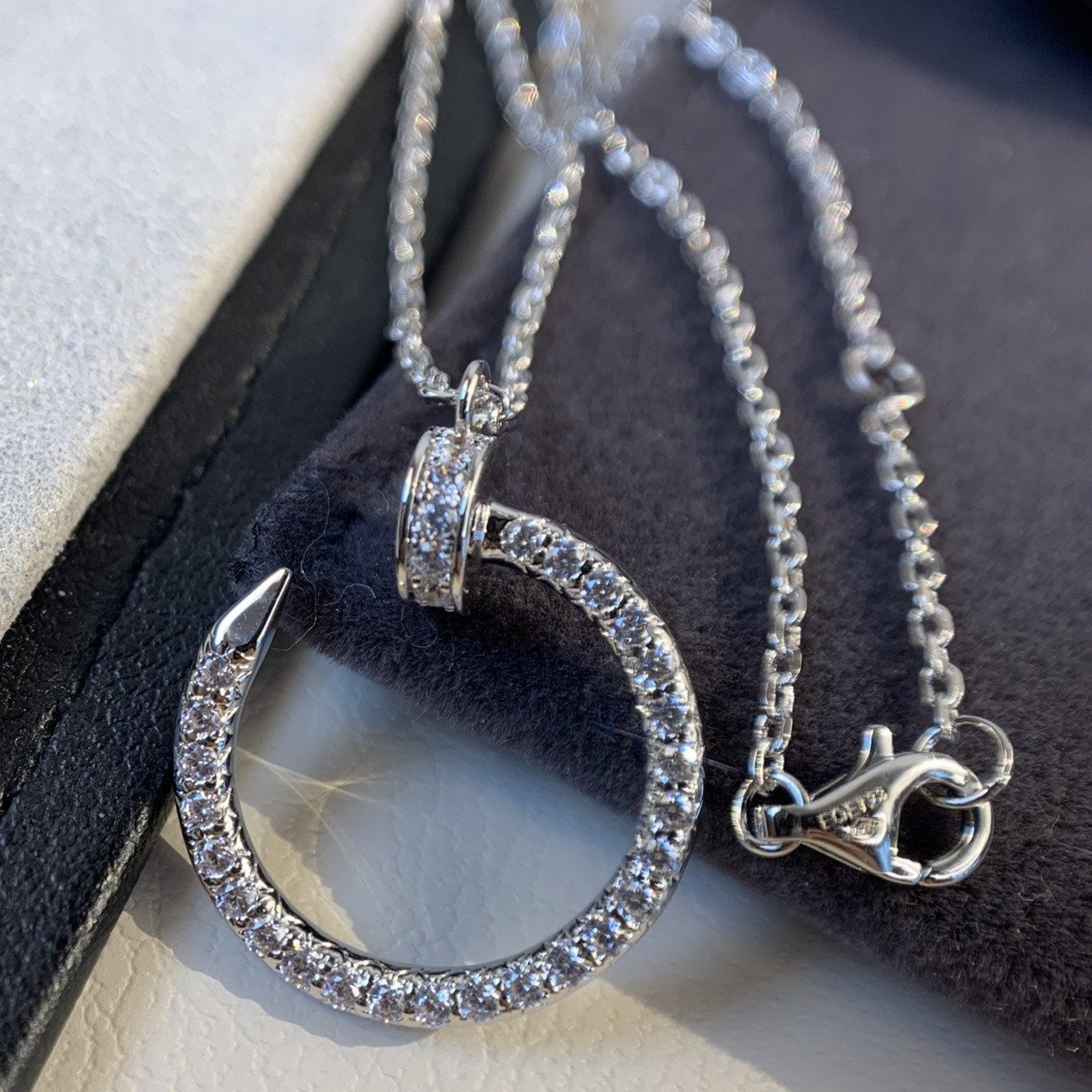 [Royal Jewelry]JUSTE NECKLACE SILVER DIAMONDS