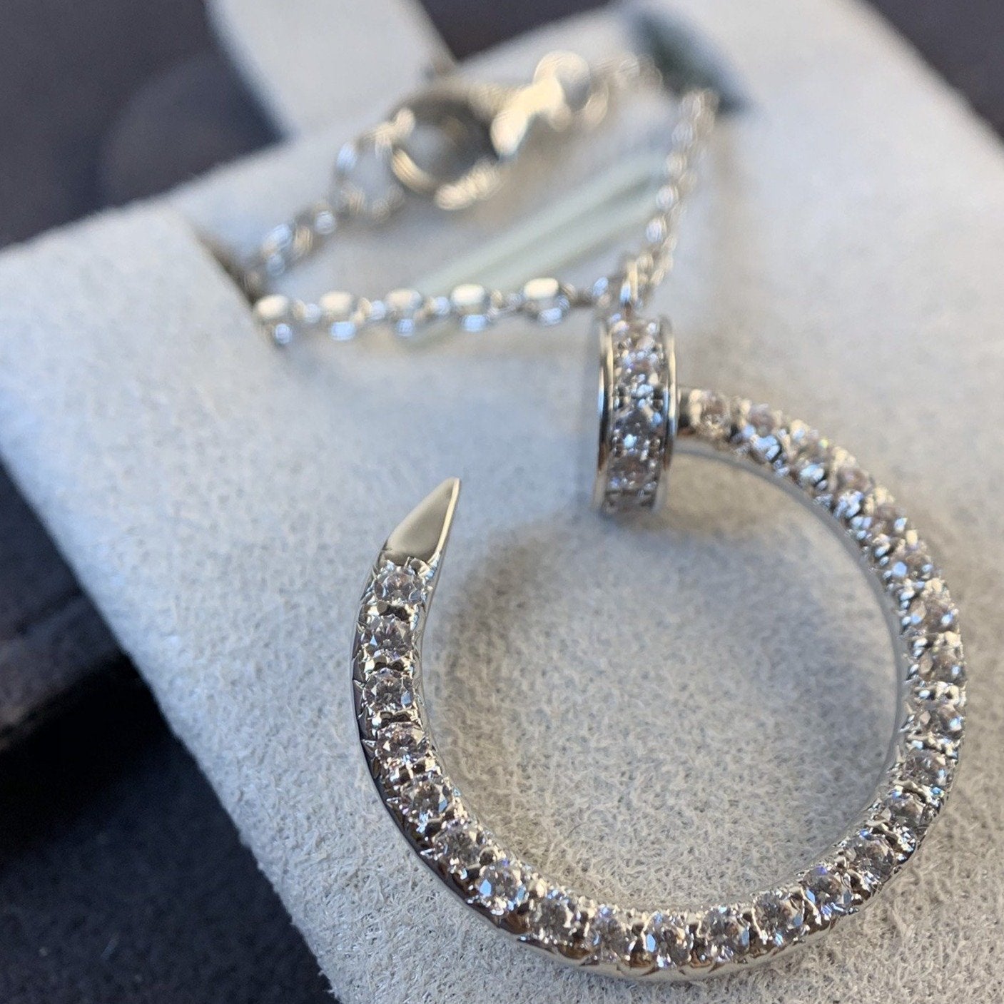[Royal Jewelry]JUSTE NECKLACE SILVER DIAMONDS