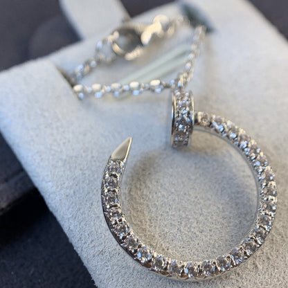 [Royal Jewelry]JUSTE NECKLACE SILVER DIAMONDS