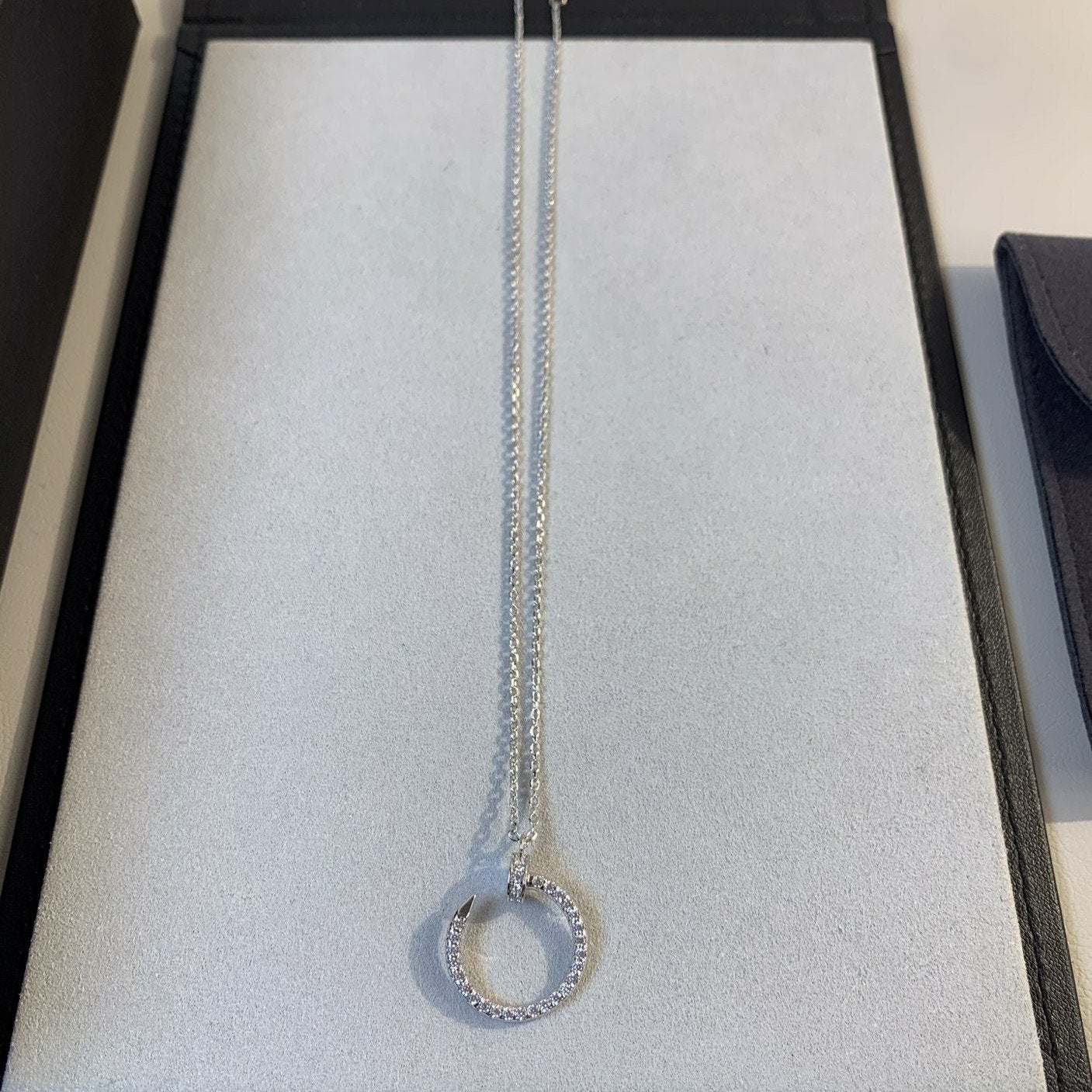 [Royal Jewelry]JUSTE NECKLACE SILVER DIAMONDS