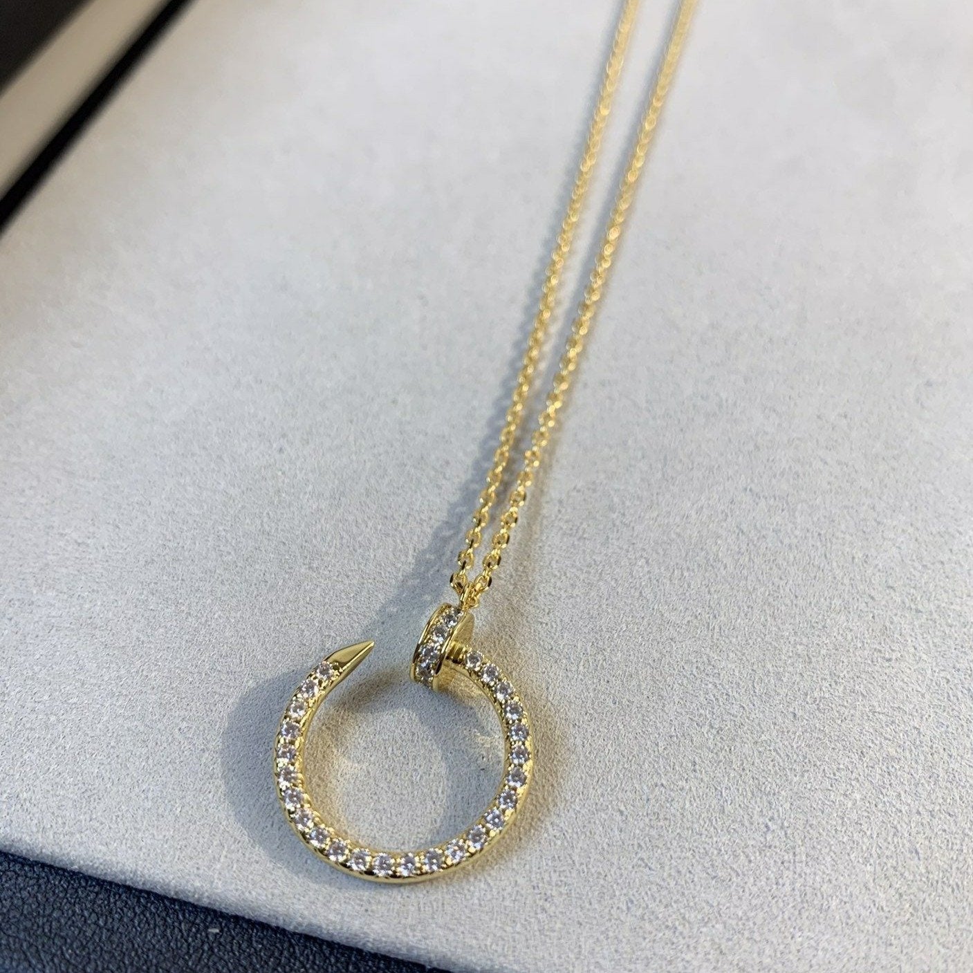 [Royal Jewelry]JUSTE NECKLACE GOLD DIAMONDS