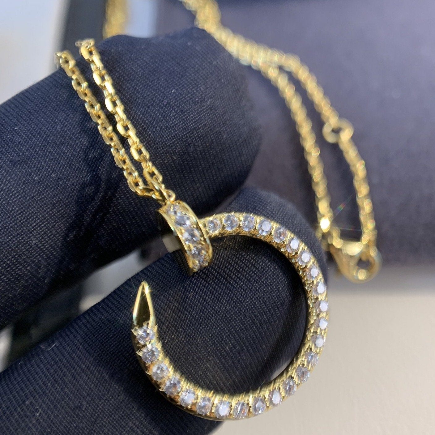 [Royal Jewelry]JUSTE NECKLACE GOLD DIAMONDS