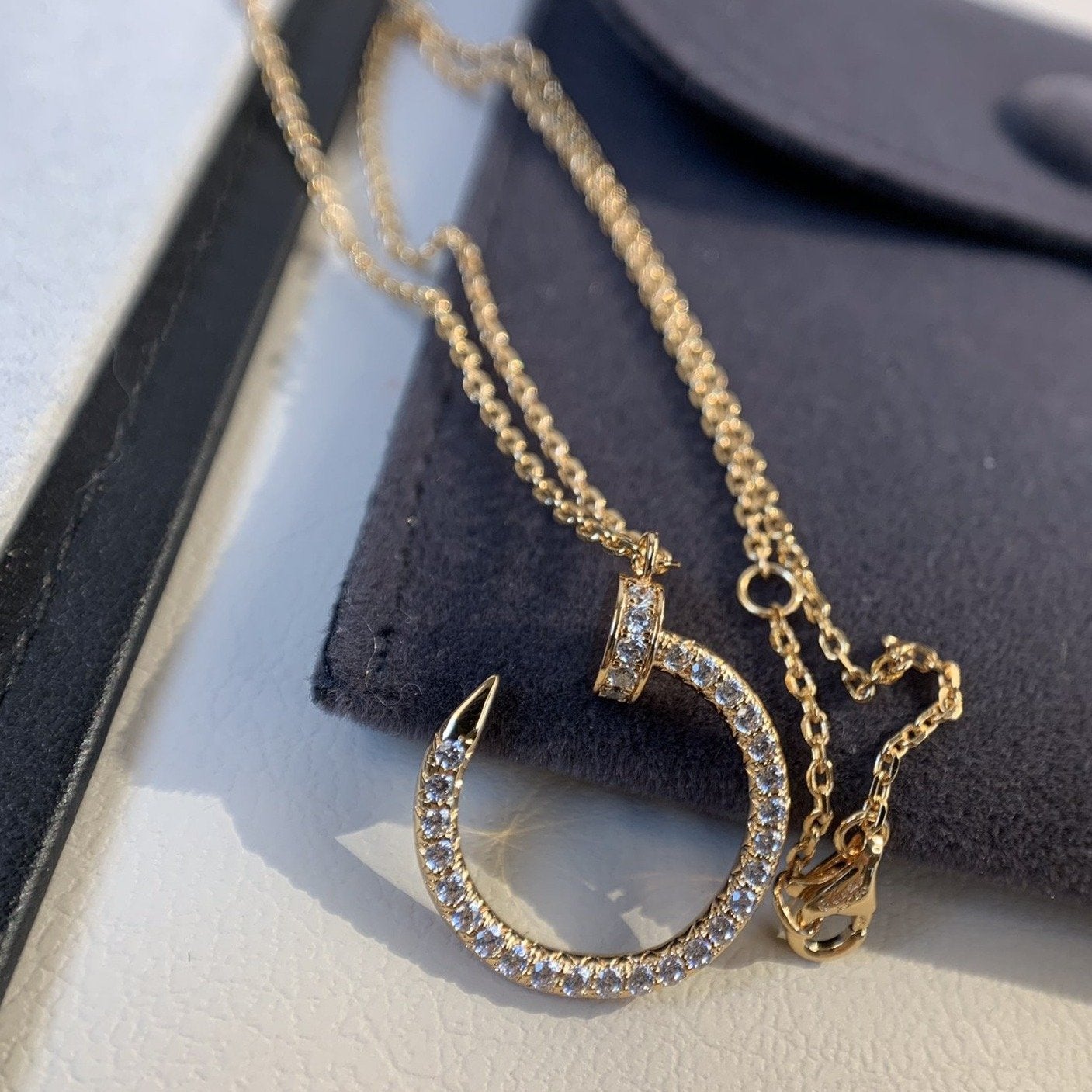 [Royal Jewelry]JUSTE NECKLACE PINK GOLD DIAMONDS
