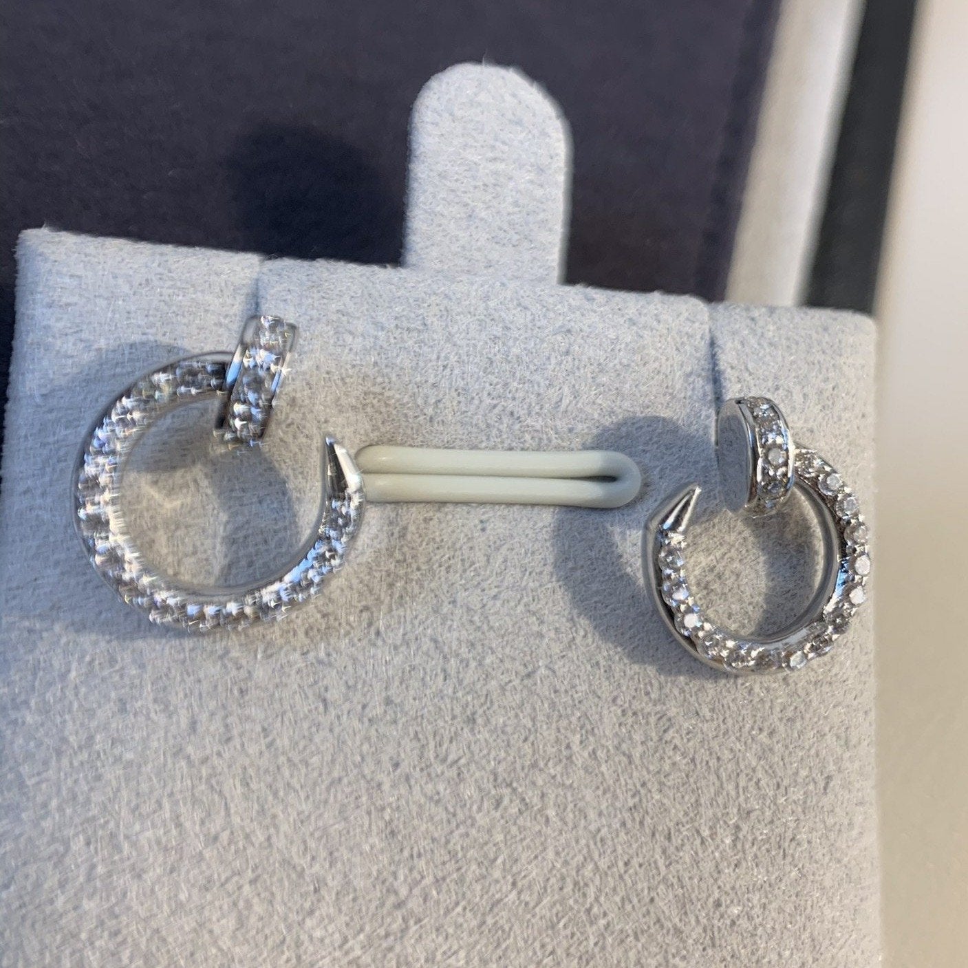 [Royal Jewelry]JUSTE EARRINGS SILVER DIAMONDS