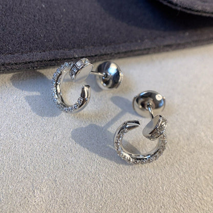 [Royal Jewelry]JUSTE EARRINGS SILVER DIAMONDS