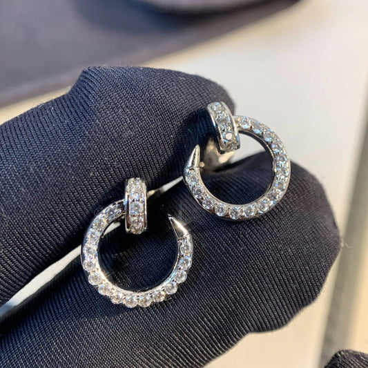 [Royal Jewelry]JUSTE EARRINGS SILVER DIAMONDS