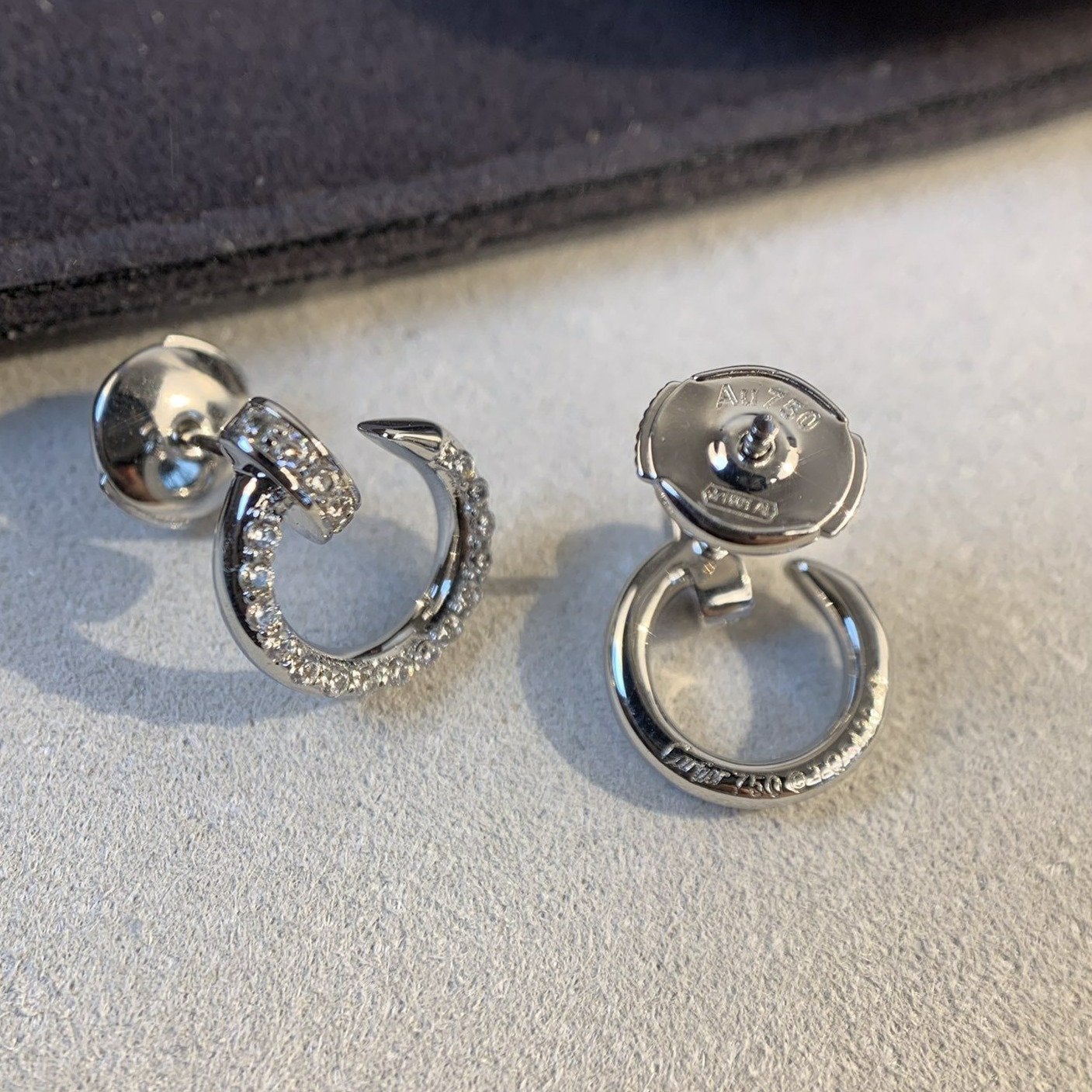 [Royal Jewelry]JUSTE EARRINGS SILVER DIAMONDS