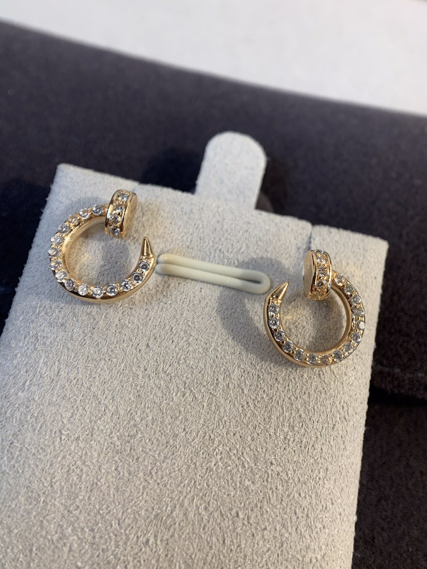 [Royal Jewelry]JUSTE EARRINGS GOLD DIAMONDS