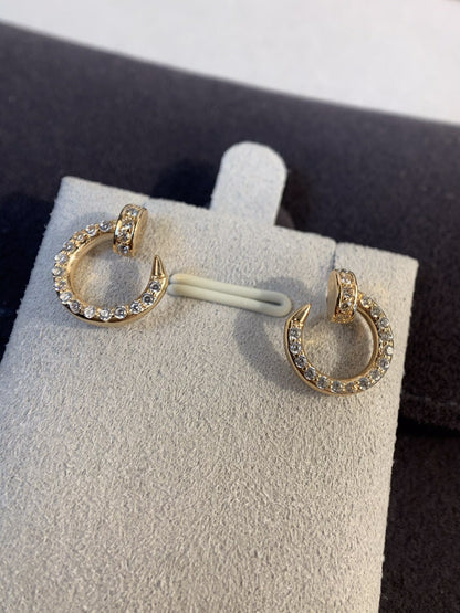 [Royal Jewelry]JUSTE EARRINGS GOLD DIAMONDS