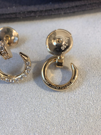 [Royal Jewelry]JUSTE EARRINGS GOLD DIAMONDS