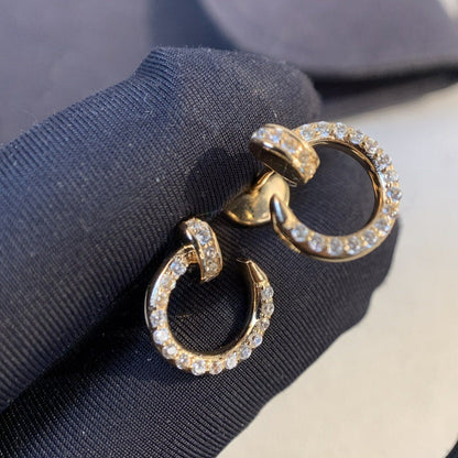 [Royal Jewelry]JUSTE EARRINGS GOLD DIAMONDS