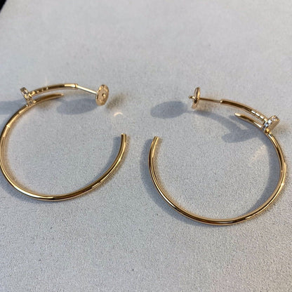 [Royal Jewelry]JUSTE EARRINGS GOLD DIAMONDS 1.8MM
