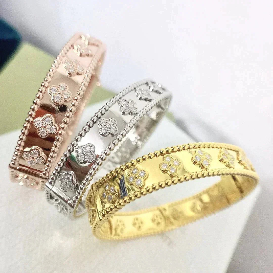 [Royal Jewelry]CLOVER BRACELET 8MM DIAMONDS