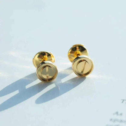 [Royal Jewelry]LOVE EARRINGS GOLD 10MM