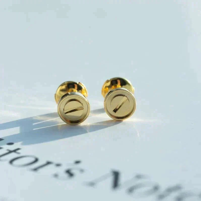 [Royal Jewelry]LOVE EARRINGS GOLD 10MM