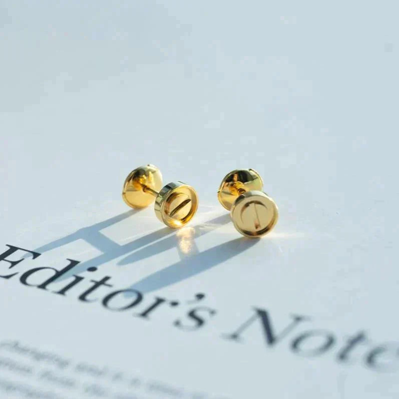 [Royal Jewelry]LOVE EARRINGS GOLD 10MM