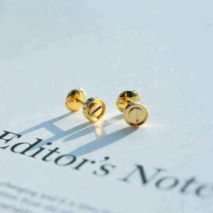 [Royal Jewelry]LOVE EARRINGS GOLD 10MM