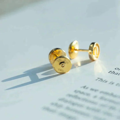 [Royal Jewelry]LOVE EARRINGS GOLD 10MM