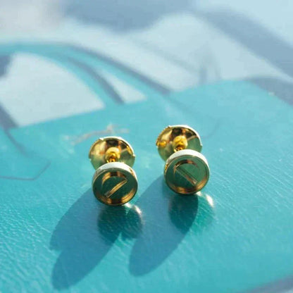 [Royal Jewelry]LOVE EARRINGS GOLD 10MM
