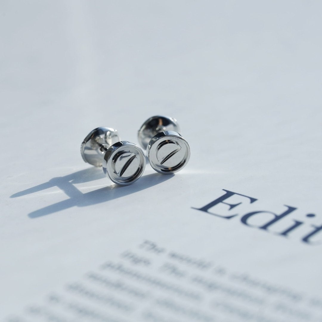 [Royal Jewelry]LOVE EARRINGS SILVER 10MM
