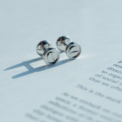 [Royal Jewelry]LOVE EARRINGS SILVER 10MM
