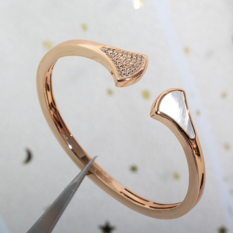 [Royal Jewelry]DREAM BRACELET OPEN PINK GOLD MOP DIAMOND