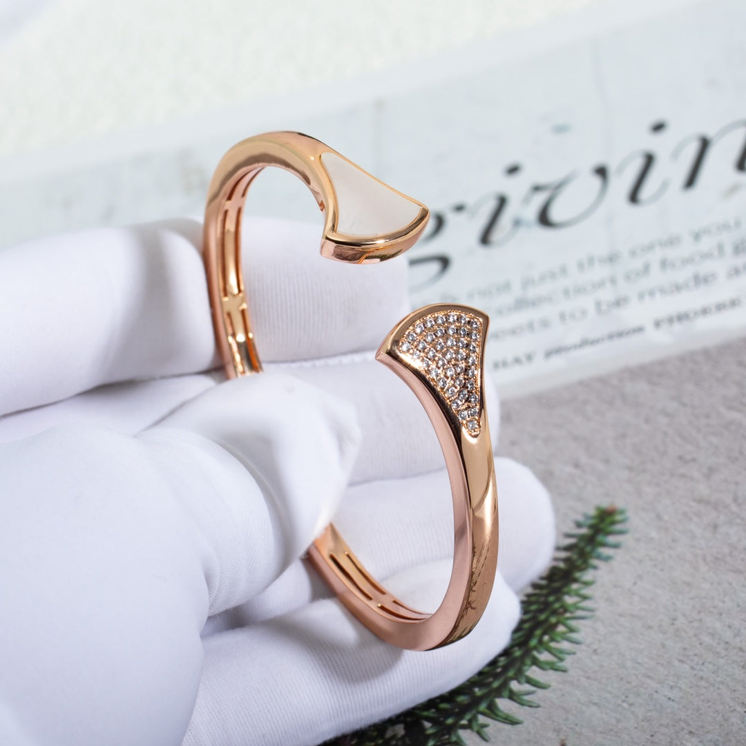 [Royal Jewelry]DREAM BRACELET OPEN PINK GOLD MOP DIAMOND