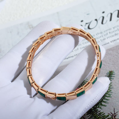 [Royal Jewelry]SERPENTI BRACELET PINK GOLD MALACHITE