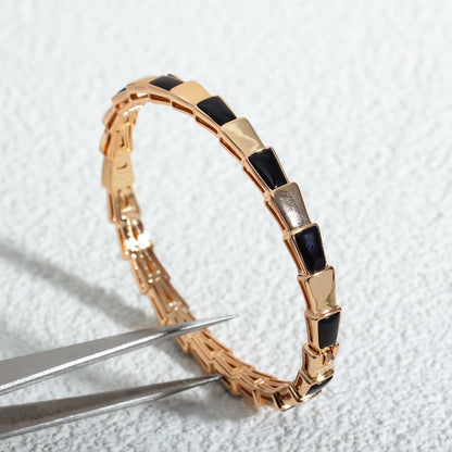 [Royal Jewelry]SERPENTI BRACELET PINK GOLD ONYX