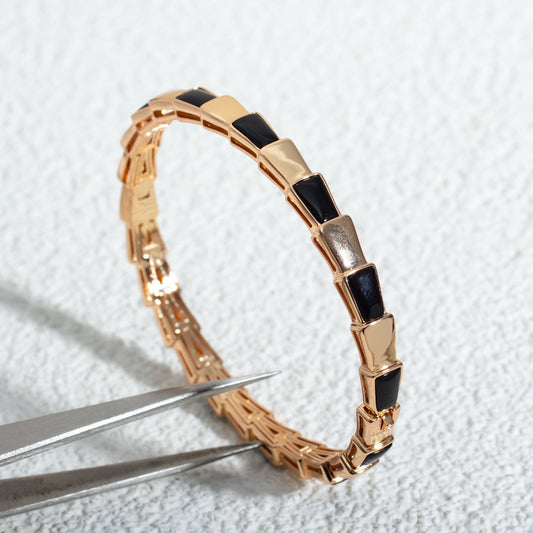 [Royal Jewelry]SERPENTI BRACELET PINK GOLD ONYX
