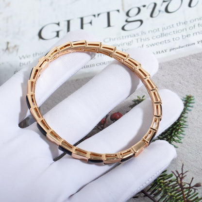 [Royal Jewelry]SERPENTI BRACELET PINK GOLD ONYX