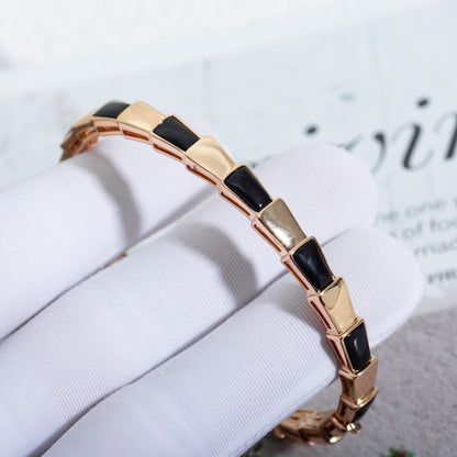 [Royal Jewelry]SERPENTI BRACELET PINK GOLD ONYX