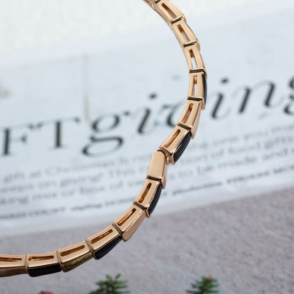 [Royal Jewelry]SERPENTI BRACELET PINK GOLD ONYX