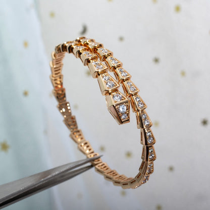 [Royal Jewelry]SERPENTI BRACELET 6.8MM PINK GOLD DIAMOND