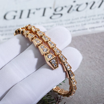 [Royal Jewelry]SERPENTI BRACELET 6.8MM PINK GOLD DIAMOND