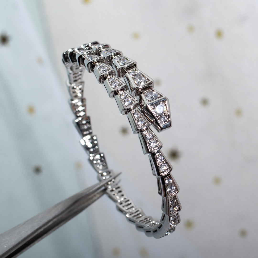 [Royal Jewelry]SERPENTI BRACELET 6MM SILVER DIAMOND