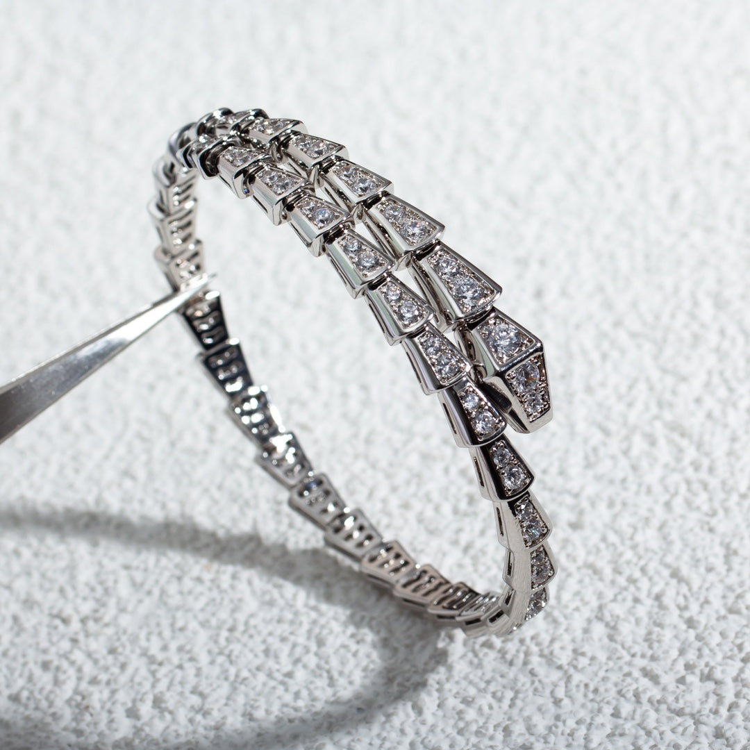 [Royal Jewelry]SERPENTI BRACELET 6MM SILVER DIAMOND