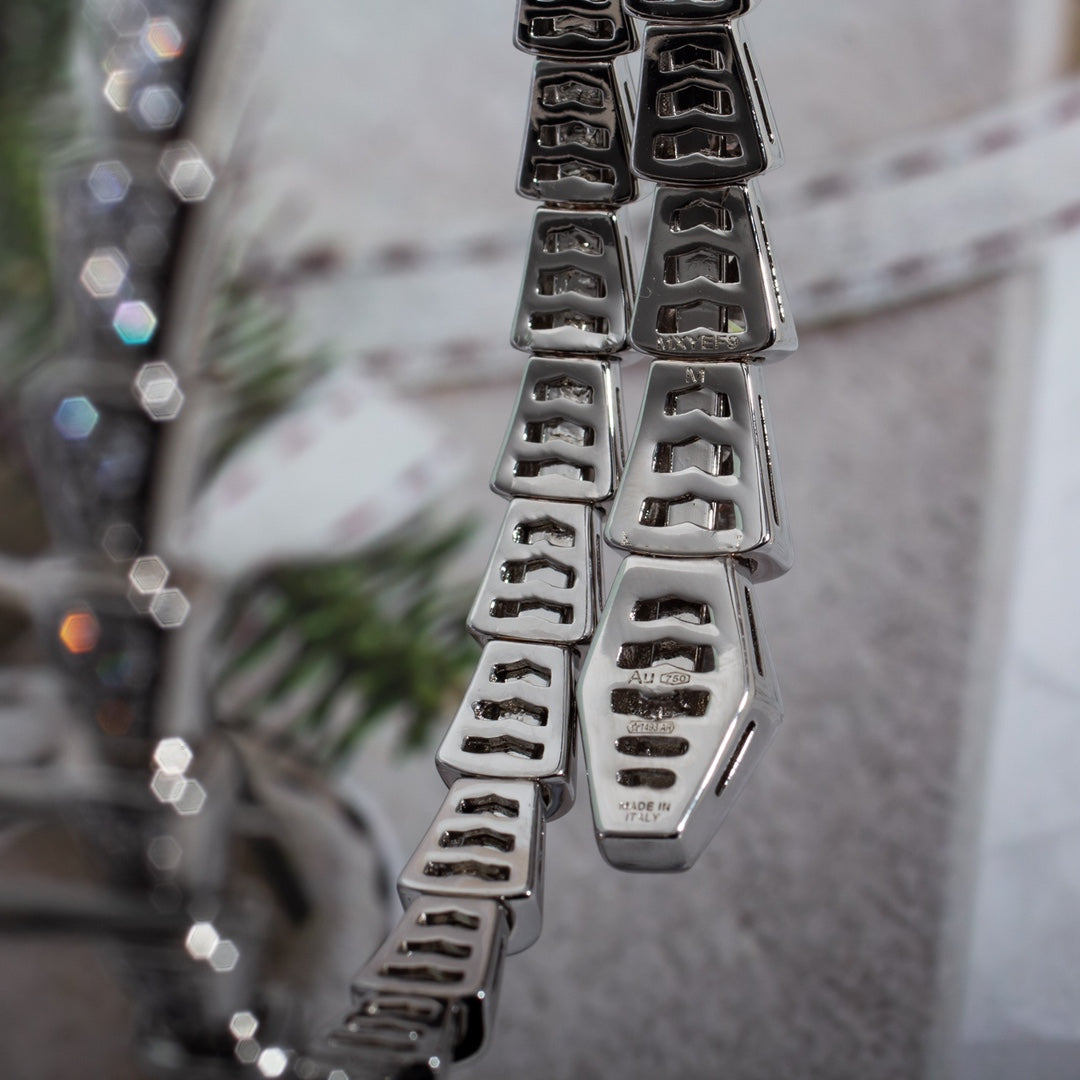 [Royal Jewelry]SERPENTI BRACELET 6MM SILVER DIAMOND
