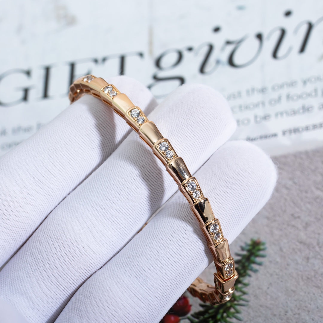 [Royal Jewelry]SERPENTI SMALL BRACELET PINK GOLD DIAMOND